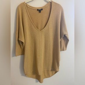 Express, Mustard Color, Size Medium, 3/4 Sleeve Tunic